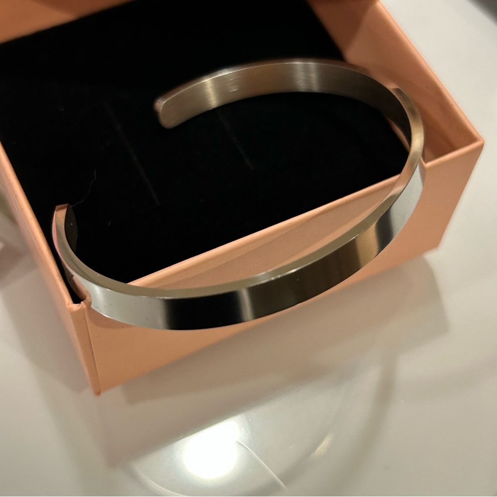 Inspirational Stainless Steel Cuff Bracelet - Picture 8 of 13